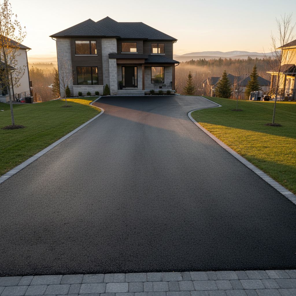 New asphalt driveway in Camlachie