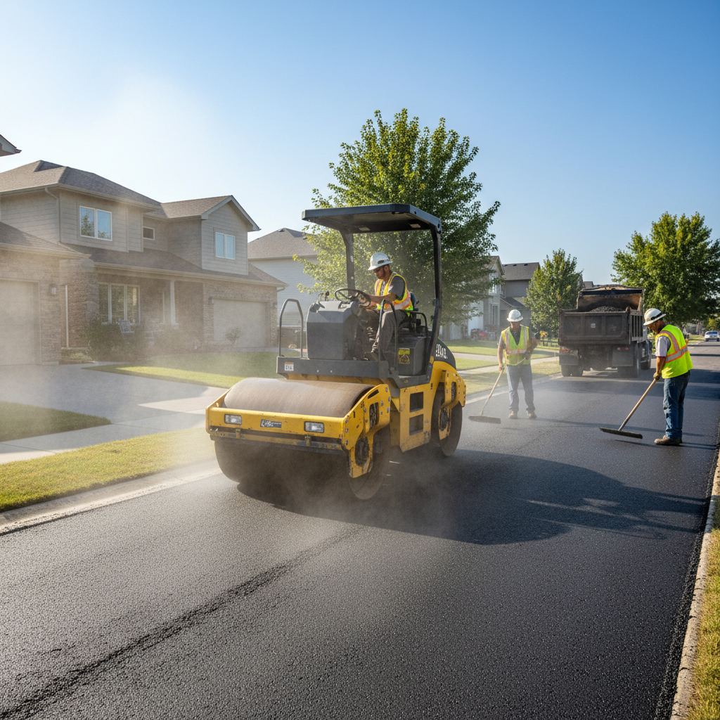 Finished driveway in Richmond Hill, Ontario