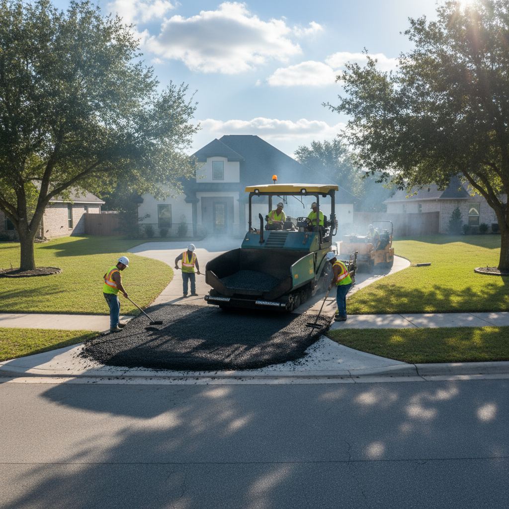 Driveway paving project in Fairfield
