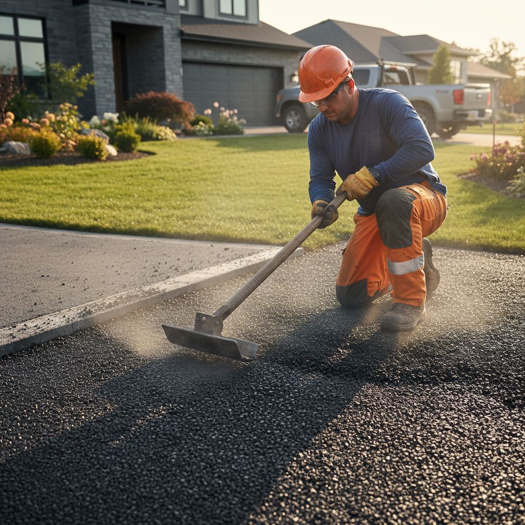 Driveway paving project in Terrace