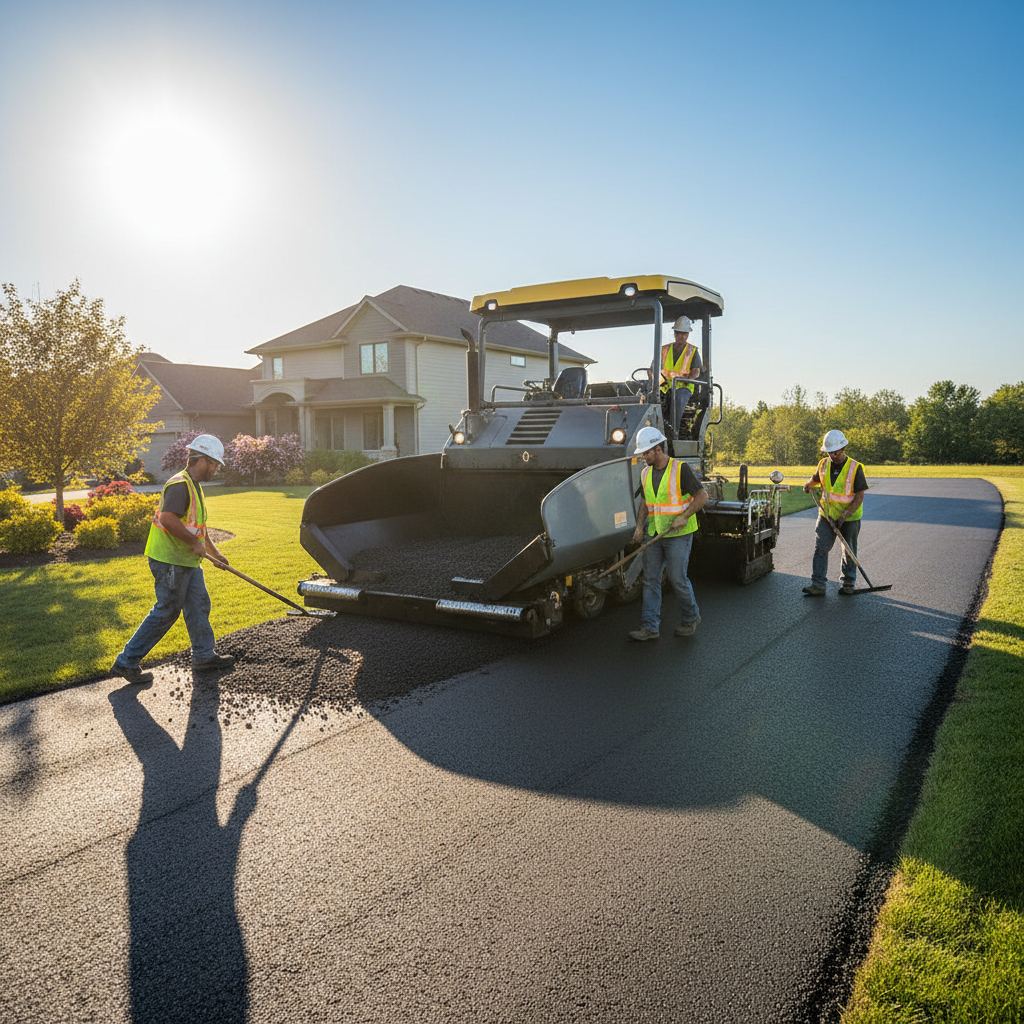 Driveway paving project in Grand River South