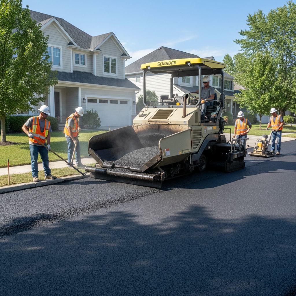 Driveway paving project in Tillsonburg