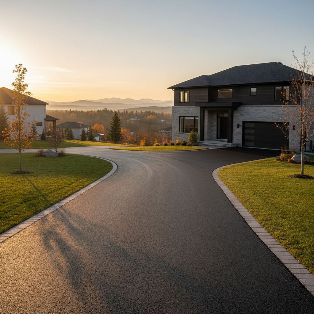Interlocking stone installation in Bradner
