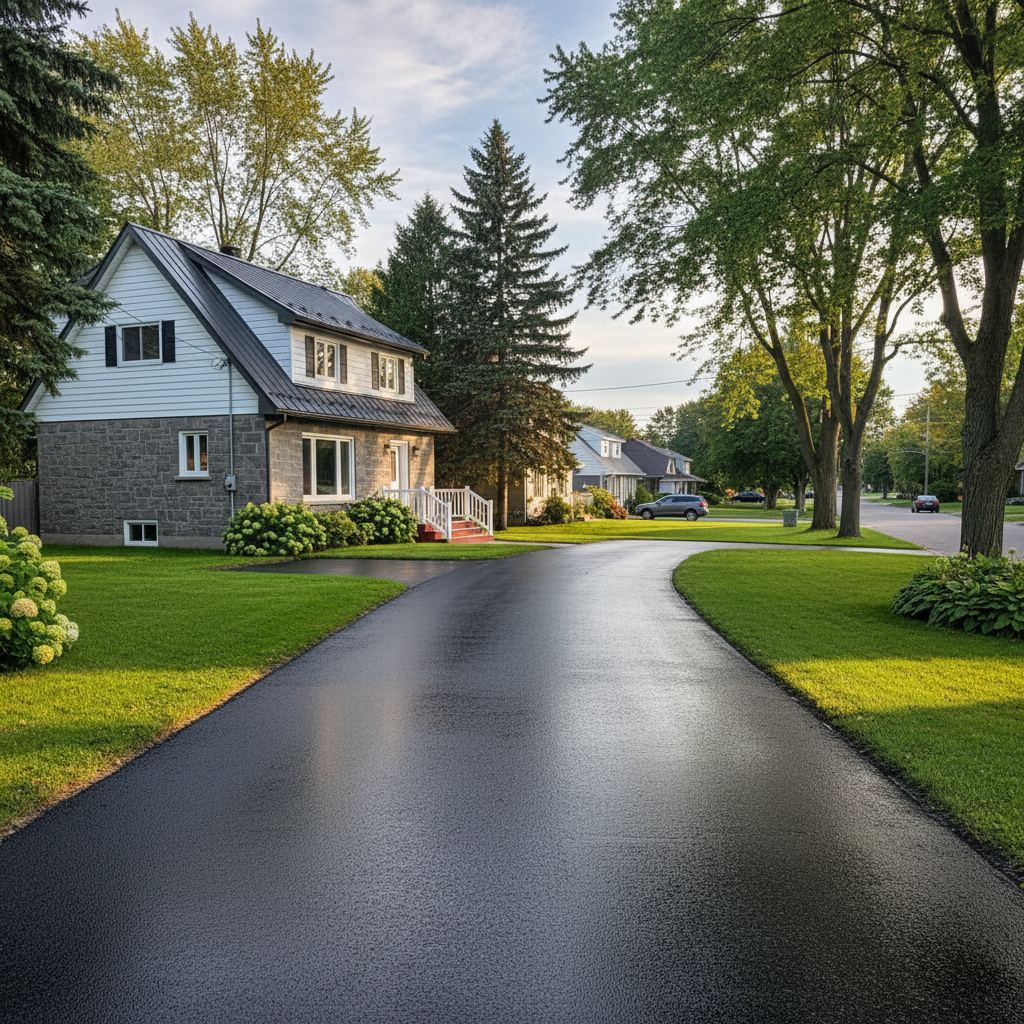 Driveway paving project in Moosonee