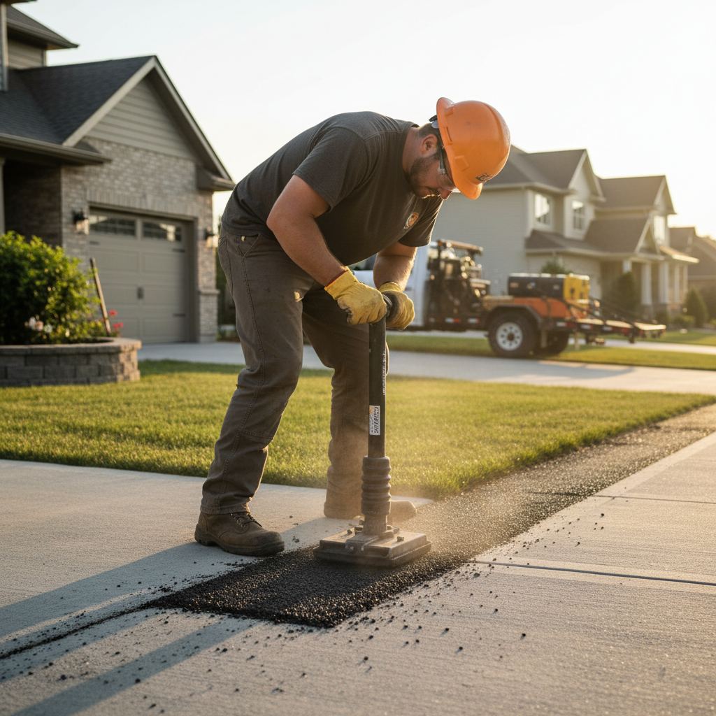 Driveway paving project in Central Frederick