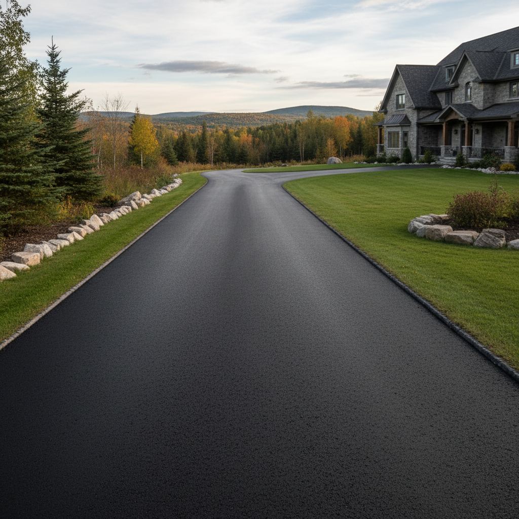 New asphalt driveway in Halton Hills