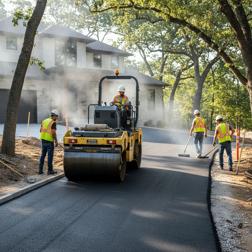 Paving contractor working in St. Paul, Alberta