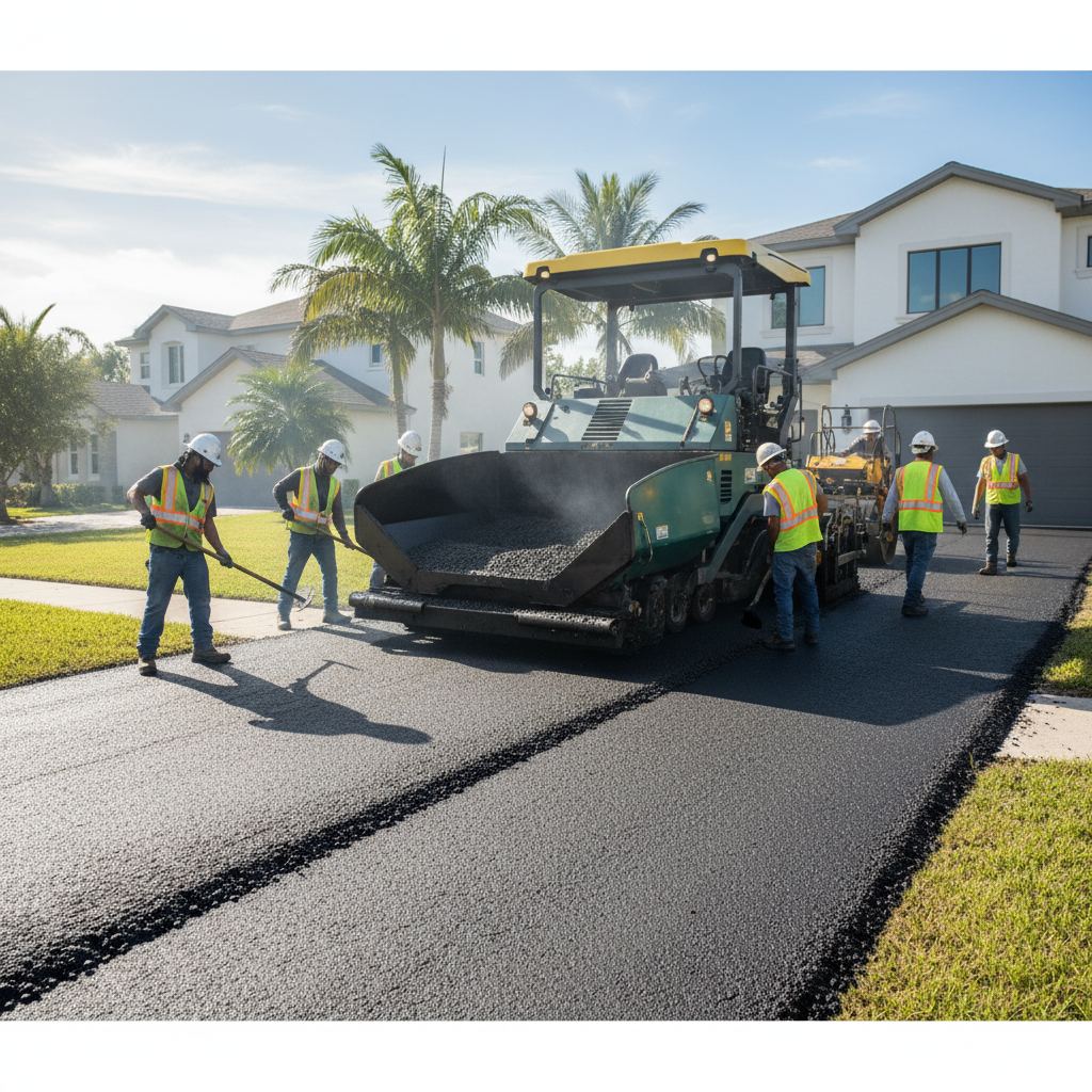 New asphalt driveway in Clearwater