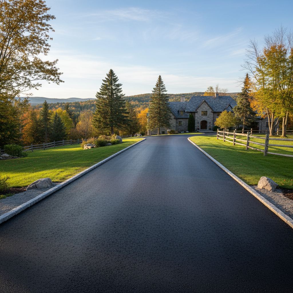 Finished driveway in Red Carpet, Alberta