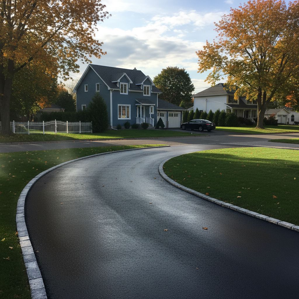 Finished driveway in Azilda, Ontario