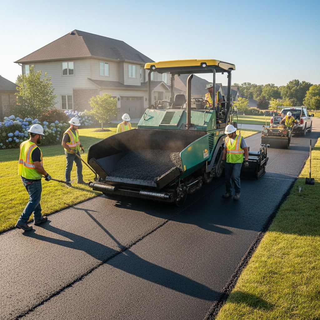 Finished driveway in Tottenham, Ontario