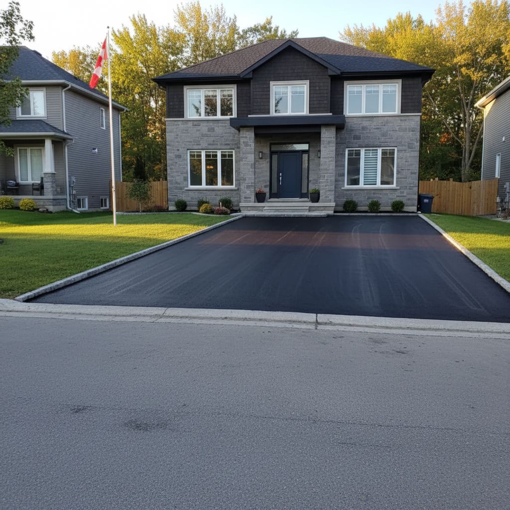 New asphalt driveway in Boundary