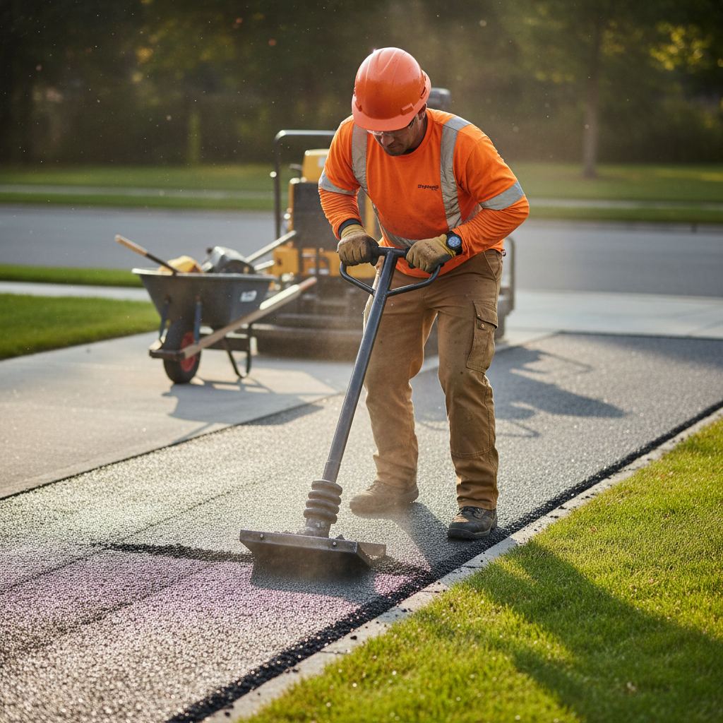 Finished driveway in East Gwillimbury, Ontario