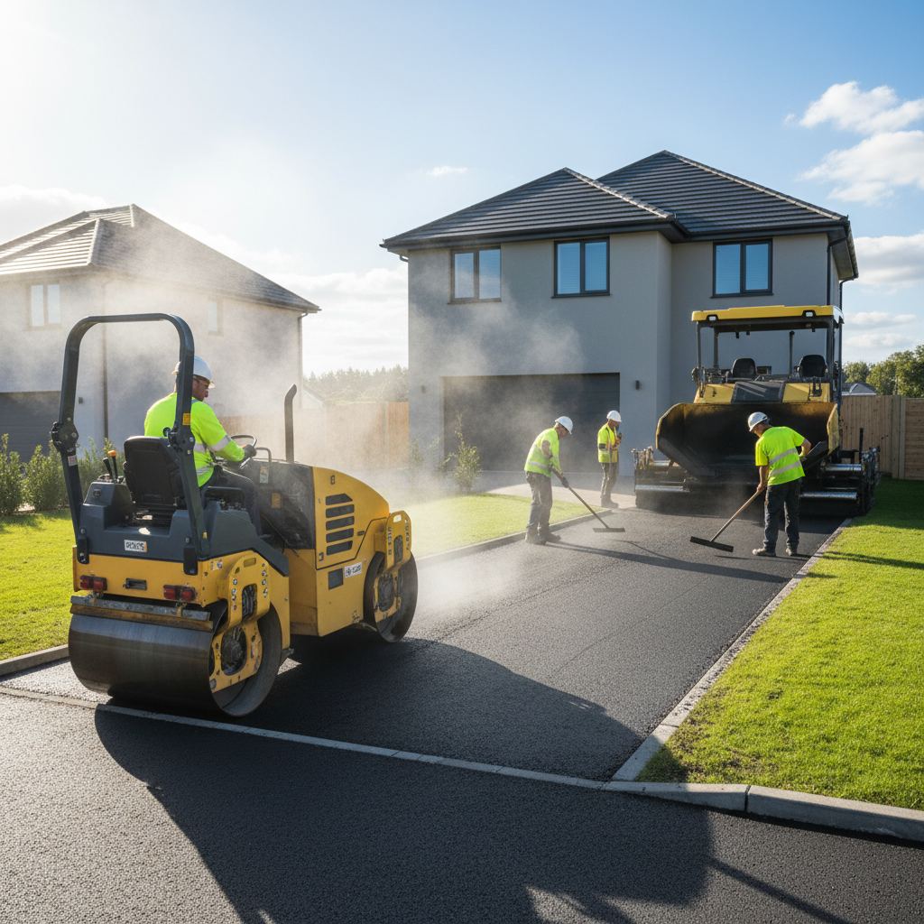 Finished driveway in North Park, British Columbia