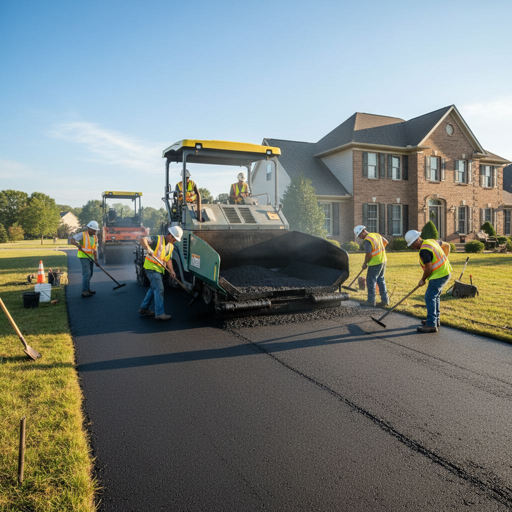 New asphalt driveway in Glenfield-Jane Heights