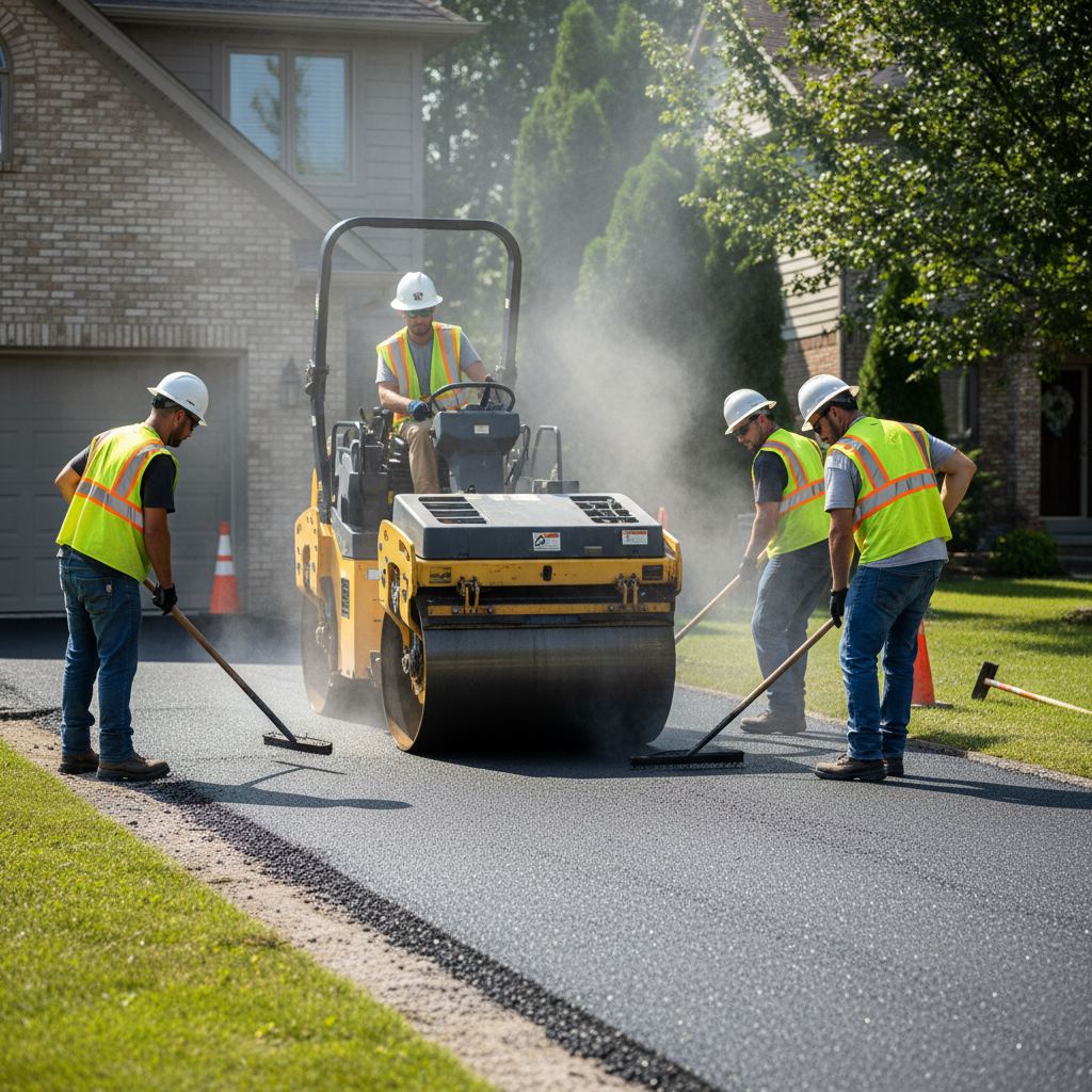 New asphalt driveway in Whalley